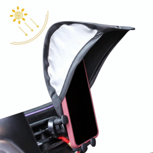 SOULLOV Compact Size Car Mobile Phone Sunshade Silver-Coated Fabric Adjustable Angle Phone Umbrella Universal Fitment Wear-resistant Car Phone Holder Motorcycle Accessory