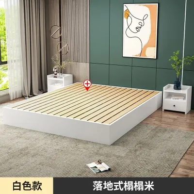 Thicken Tatami Bed Frame Super Single/Queen/King Size Bed Frame Solid Wood Bed Frame Bed Frame With Mattress
