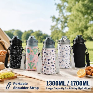 MLADEN Insulated Water Bottle Cover Bag With Strap Cloth Sleeve Case For 1300ml 1700ml Outdoor