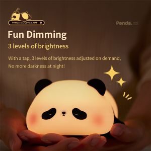 Cute LED Night Light Touch Sensor Cartoon Kids Nightlights Silicone Child Holiday Christmas Gift Bedside Lamp Bedroom Decor