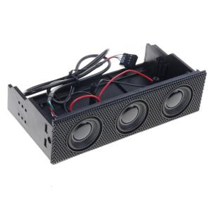 PC Front Panel Media Dashboard PC Front Panel Speaker Stereo Surround Computer for Case Built in Mic Loudspeaker Front B