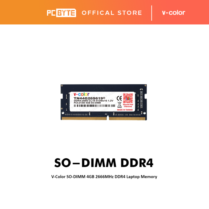 Pc Ram Color V-Color SO-DIMM 4GB 2666MHz DDR4 Laptop Memory | Lazada