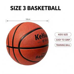 Junior Pro-Grade Rubber Basketball No. 5/7 for Kids - Official Size Durable & Safe for Training & Play