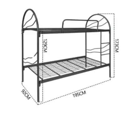 KT WARE DD9011 Double decker bed heavy duty /katil 2 tingkat bermutu tinggi katil bujang hostel bed (grey colour)
