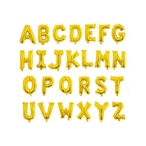 16 Inch A-Z Alphabet Letters Number Foil Gold Color Party Birthday Balloon / Belon Emas Huruf 16 Inchi