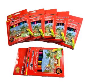 Harga Grosir ( 5packs ) Pensil Warna / Color Pencil Pendek 12 Warna SQUEEZY PW-SQ12S