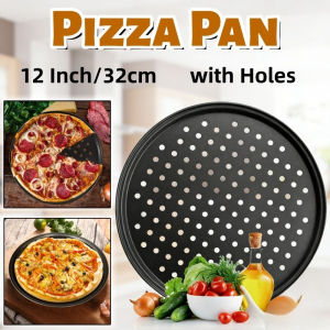 32cm Pizza Pan with Holes Carbon Steel Thicken Nonstick Oven Baking Tray Kitchen Baking Pan