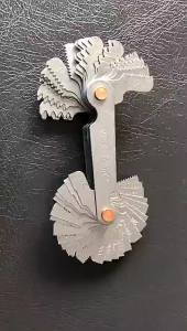 GEEBON Screw Thread Pitch Gauge Gear Tooth Gauge Thread Measuring Tool Metric Inch US