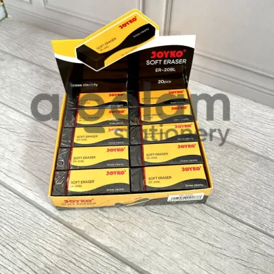 SATU PACK ( 20 PCS ) Penghapus Besar Hitam Joyko