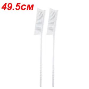 2PCS Car Interior Gap Cleaning Brush Long Handle Flexible Auto Detailing Duster for Seat Crevice Air Vent Console Dust Remover Tool