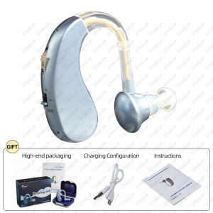 Rechargeable Hearing Aid Deaf Sound Amplifier Adjustable Sound For ElderlyEar Care