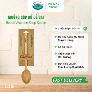 Muỗng Súp Gỗ Dẻ Gai Ohiama Beech Wooden Soup Spoon - Bộ Đồ Bàn Ăn Đồ Thủ Công Mỹ Nghệ Hàng VNXK