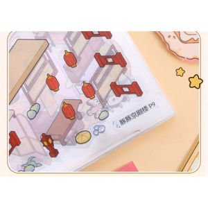 WEIHUIMEI 20 ฉาก In1Box 2.5D ภูมิทัศน์สติกเกอร์อัลบั้มฉากการ์ตูน DIY ของเล่นเกมเทศกาลของขวัญวันเกิดสําหรับเด็กสาวเด็ก ของเล่น Diy ของเล่นเด็ก