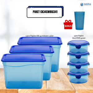 Paket Toples Plastik Medium Warna Warni/CK34Swb34/BPA Food Grade
