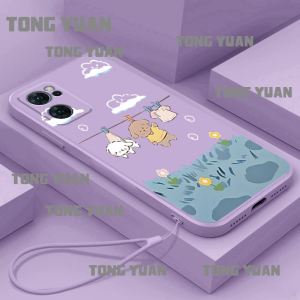 Casing OPPO RENO 7 RENO 7 5G FIND X5 LITE   TPU silicone soft case super cute phone case anti drop free lanyard