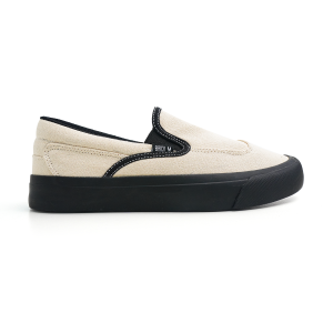 Brick Mansions - Olimpus Off White Black Sepatu Slip On Sneakers Casual Pria Wanita