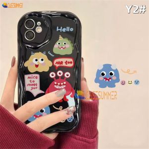 (Lokal Ready) Casesummer Casing hp Samsung A05S A05 A24 A54 A14 A04 A04S A04E A13 A03 A03S A02S A12 A50 A50S A30S A11 A20 A30 A23 A51 A32 A10 A10S A21S A20S M11 M12 Monster Kecil Yang Lucu Hantu 3D Bergelombang Wavy Curved Edge Soft Case