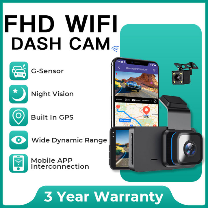 1080P HD Dash Cam WiFi App Control Global Auto Drive Dashcam DVR Car