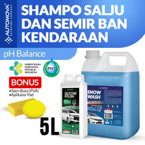 Automova Snow Wash pH Balanced Dan Silicone Polish Shampoo Kendaraan Dan Semir Body Ban Mobil Motor