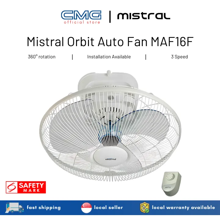*Installation Available* Mistral Auto Fan MAF16F 16 Inch Auto Orbit Fan ...