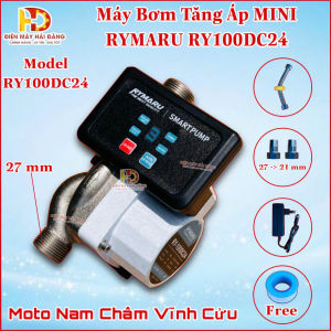 Máy bơm tăng áp Mini RYMARU RY100DC24. 100W Dùng 24V . Tăng áp cho 1-2 thiết bị như vòi senmáy giặcchậu rửa mặt. BH 12