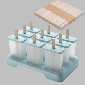 9 Grid Popsicle Mold with 50 Sticks BPA-Free Ice Cream Maker