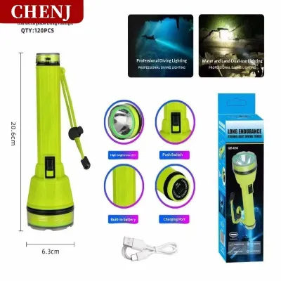 [COD] CHENJ TOOL Có thể sạc lại 350m không thấm nước đèn pha cho biển sâu chìm nhiệm vụ