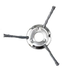 Flexible Standard Steel Brush Head Fits With Lawn Machines Robust Growth Removal Suitable For Yard Concrete Zones