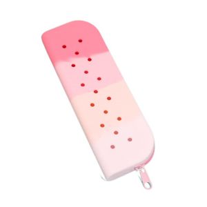 JKDESIGN Lỗ Hộp Bút Chì silicon Mềm Dây kéo Túi đựng bút chì Phong cách Không thấm nước Túi đựng văn phòng phẩm Trường học