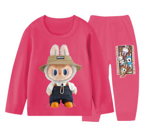 Lucky Kids Setelan Panjang Kaos Anak - Anak Laki - Laki / Kaos Anak - Anak Perempuan Labuubu Petani PREMIUM
