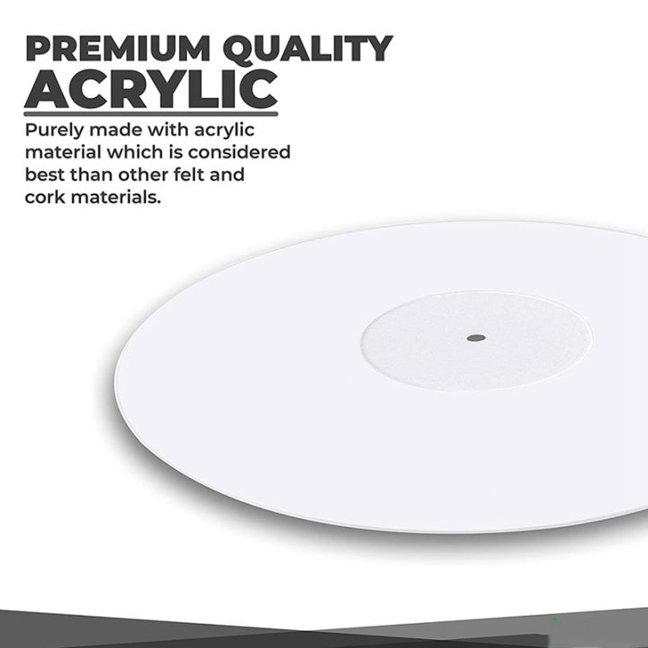 Turntable Acrylic Slipmat for Vinyl LP Record Players 2.5mm Thick
