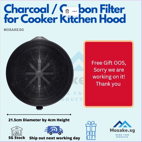 Carbon / Charcoal Filter for Kitchen Cooker Hood Compatible with