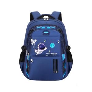 ป้องกันการฉีกขาดนักบินอวกาศเป้สะพายหลังสำหรับนักเรียนขนาดใหญ่ผ้าออกซ์ฟอร์ดใช้งานการออกแบบลวดลายได้จริงกระเป๋านักเรียนเด็กการศึกษา