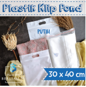(COD) Plastik Klip Pond 30x40 / Plastik Baju / Plastik Ziplock / Klip Plong / Plastik Handle