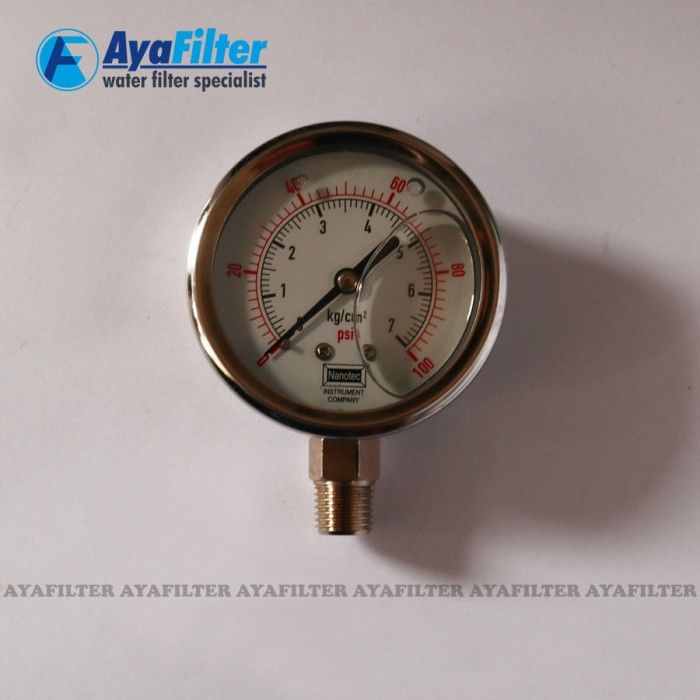 BSPT Pressure Gauge,Pressure Gauge 50mm Dial Water Pressure Gauge Oil Pressure Gauge Modern Innovation