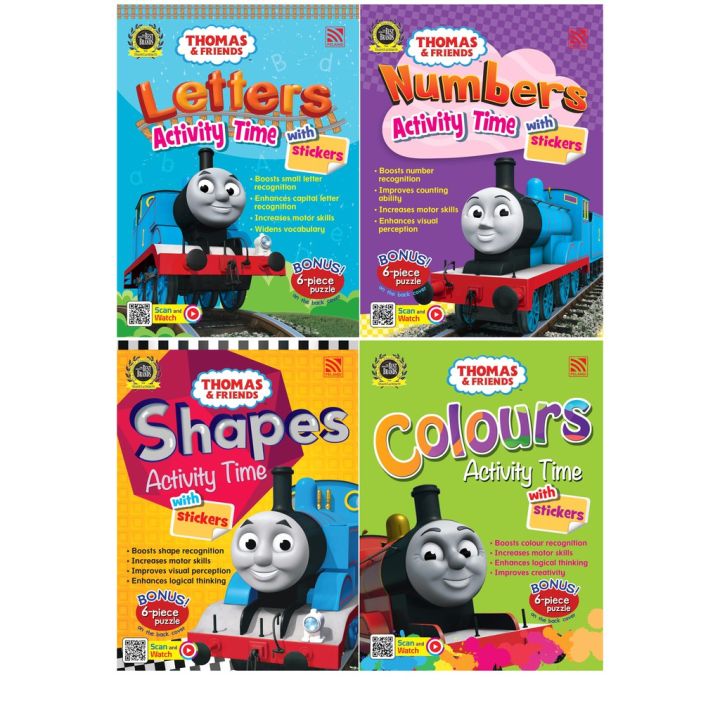 学前 幼儿 NURSERY启蒙 作业 教材 THOMAS AND FRIENDS 习写字母 学写数字 学习形状 认识颜色 趣味学习 附送贴纸 ...