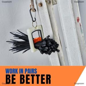 [COD] Cozyroom Square Cable Tie Organizer Fluorescent Portable Storage Cable Tie Holder Stable Fluorescent Organizer