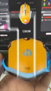 Chuột gaming máy tính có dây SIDOTECH INPHIC W6 có 6 nút hỗ trợ app led RGB 16 triệu màu 12800 DPI macro game moba FPS