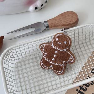 Cartoon Christmas Gingerbread Man Keychain Pendant Fashion Funny Keyring Exquisite Backpack Decoration Accessories Gifts