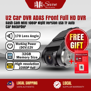 U2 Mini Dash Cam 1080P Full HD - Night Vision ADAS Car Recorder with USB Interface