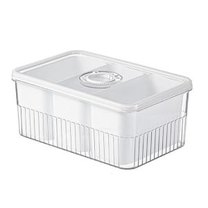 Stackable Kitchen Container With Divided Compartments For Florals Teas Drying Foods Transparent Plastic Storage Box
