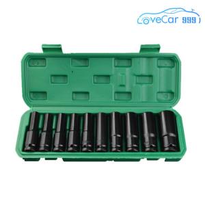 Premium 1/2 Inch Electric Wrench Socket Set Extended Impact Sockets for Construction and Repair Hex Impact Socket Set