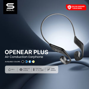 SOUL Open Ear Plus Air Conduction Earphone IPX5 Lightweight Sport Headset Bluetooth Black