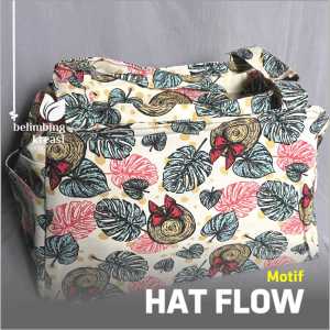 Travel Bag Tas Pakaian Multifungsi Berbahan Kanvas Motif Besar Untuk Tas Traveling Baju Mudik Jinjing TTBKM