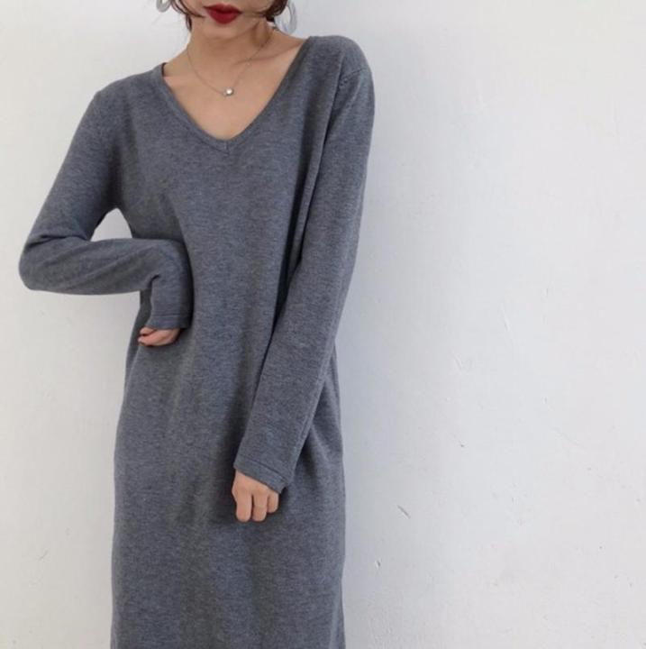 Đầm len body cổ tim Giá 600k http://LienFashion.vn HỆ THỐNG ORDER CHUY –  lien fashion