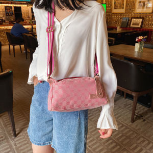Tas Selempang Wanita Mini Kanvas Shoulder Sling Bag Kasual Motif Monogram Fashion Kekinian COD T279 - Tas Bahu Wanita Kekinian (200gr) - Free Ongkir Lazada.co.id