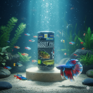 Akari Maggot Pro 40gr 40 Gram 40 g Pakan Ikan Arwana Koi Louhan Predator Kelabang