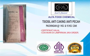 TIXOSIL/ANTI CAKING/ ANTI PECAH /ANTI LENGKET/ANTI KEMPAL UNTUK PRODUK SEASONING FOOD GRADE