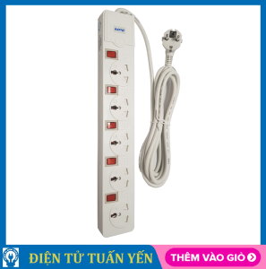 Ổ cắm MPE AM5S đa năng công suất 2500W dây dài 3M - Hàng chính hãng