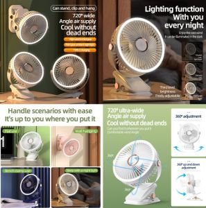 ( Model: F2-FAN ) Light Portable Clip-Fan (6 inch)